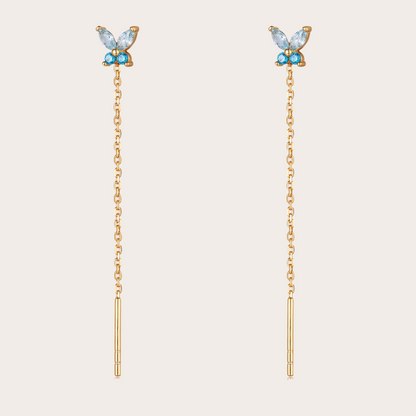 Orecchini Catenina Fairy ORO azzurro