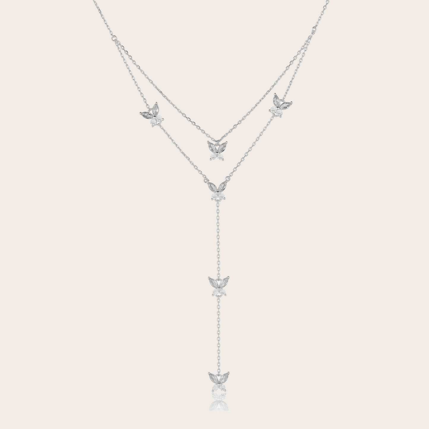 Collana Fairy cascata ARGENTO trasparente