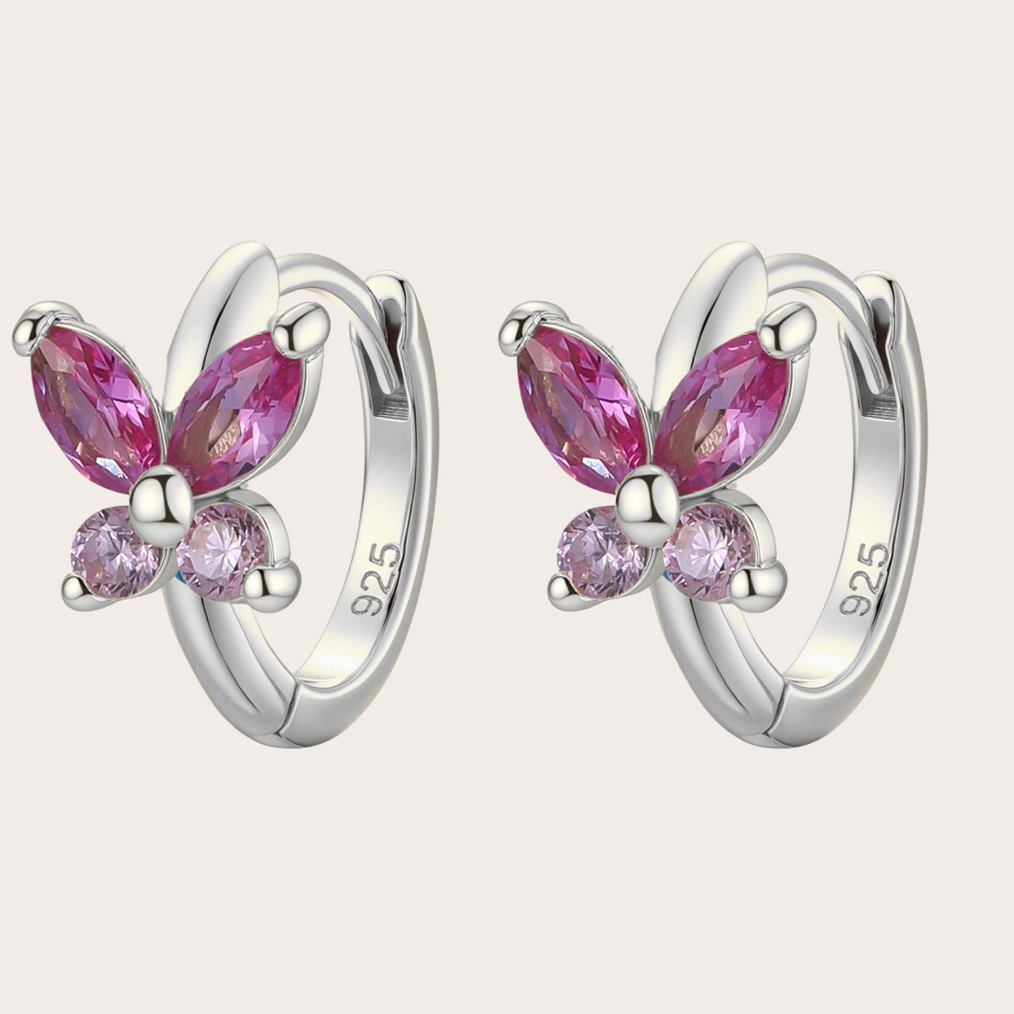 Orecchini a Cerchio Fairy ARGENTO fucsia