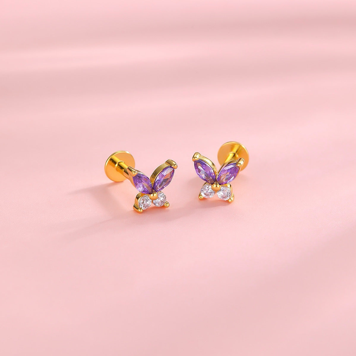 Orecchini Fairy lobo ARGENTO rosa