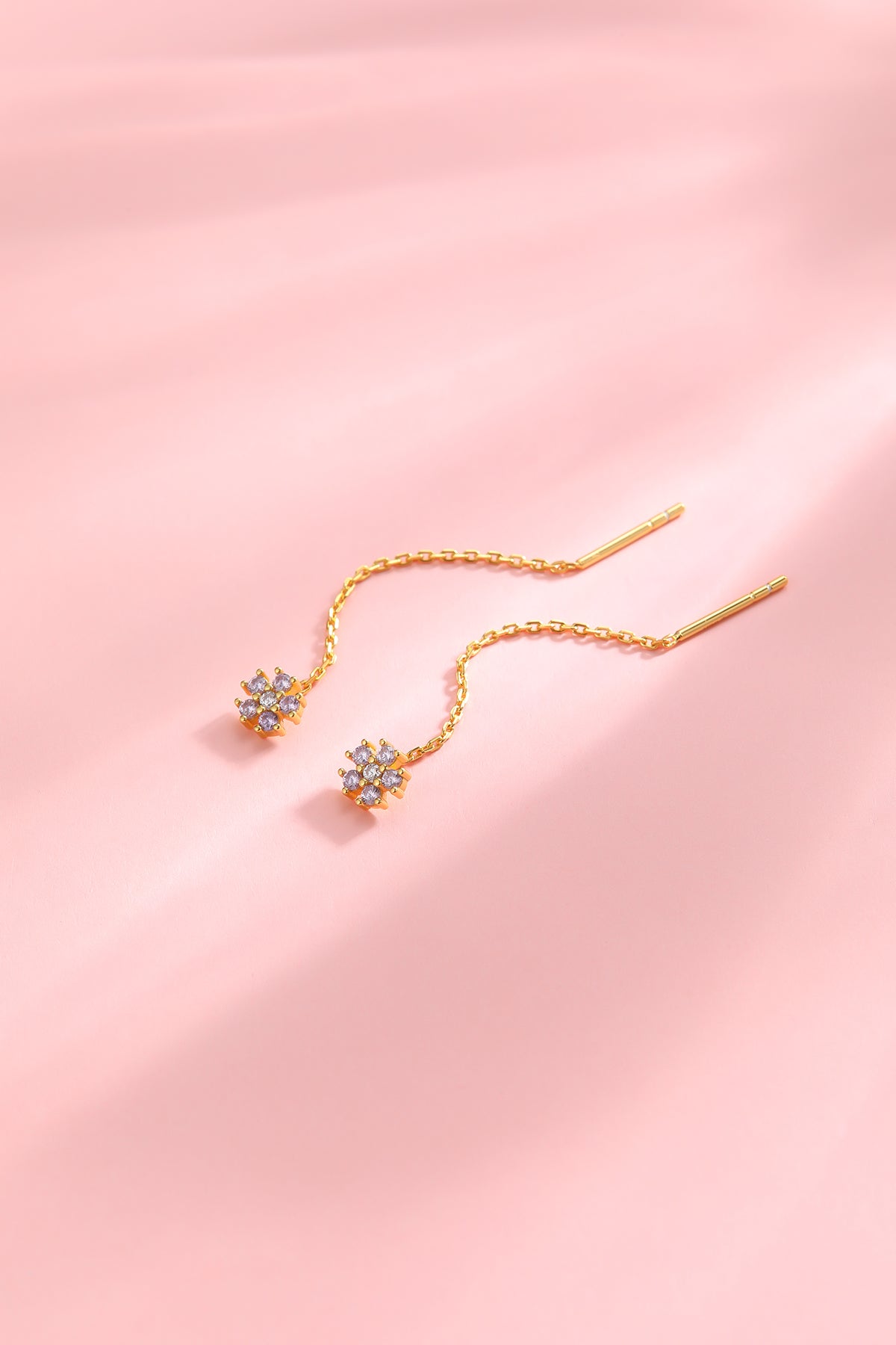 Catenina Daisy ARGENTO blu pastello