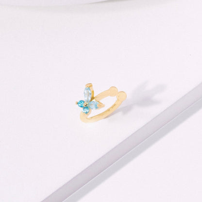 Ear cuff Fairy ORO azzurro