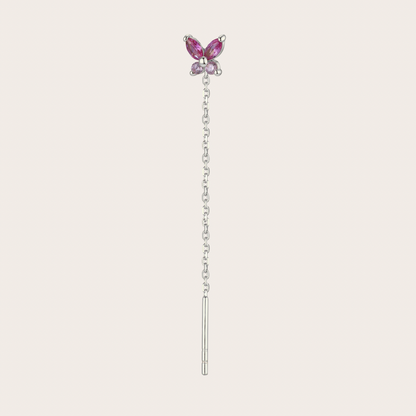 Orecchini Catenina Fairy ARGENTO rosa e fucsia