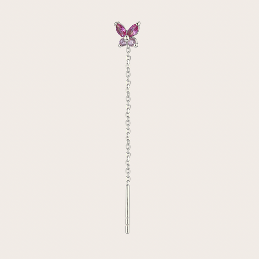 Orecchini Catenina Fairy ARGENTO rosa e fucsia