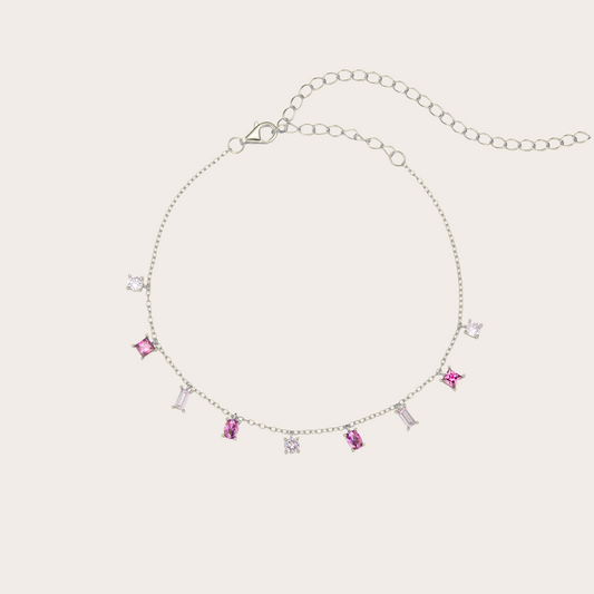 Cavigliera Sparkle ARGENTO Rosa