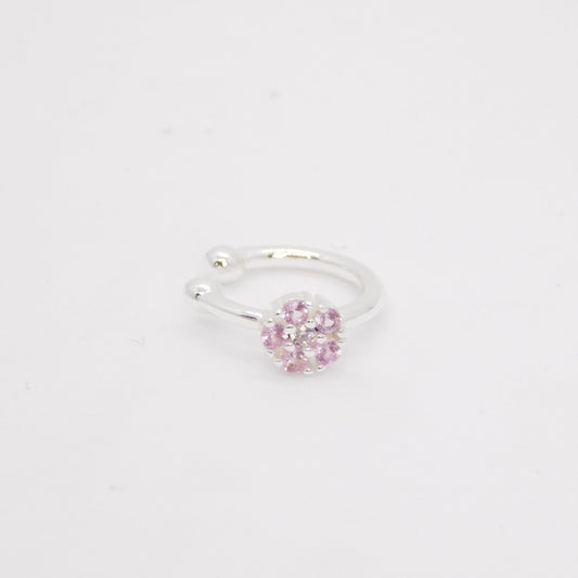 Earcuff Daisy ARGENTO rosa