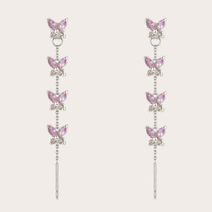 Orecchini Cascata Fairy ARGENTO rosa e rame