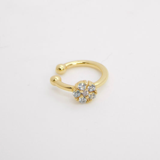 Earcuff Daisy ORO azzurro