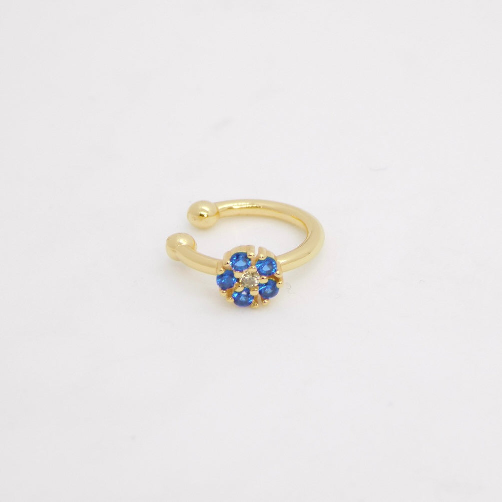 Earcuff Daisy ORO blu