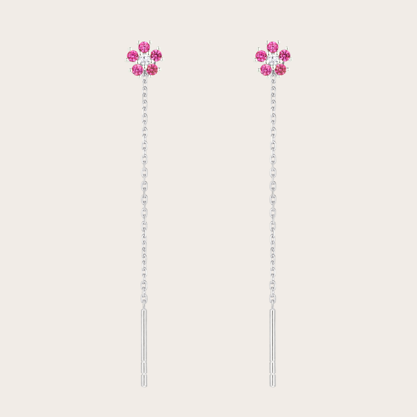 Catenina Daisy ARGENTO fucsia