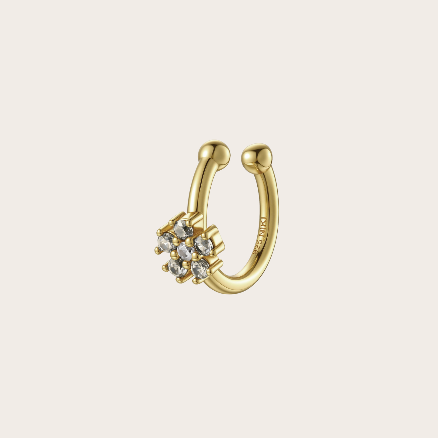 Ear cuff Daisy ORO trasparente