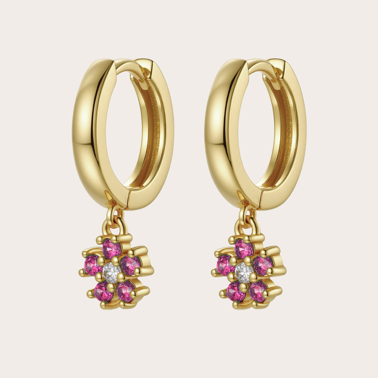 Hoops Daisy ORO fucsia