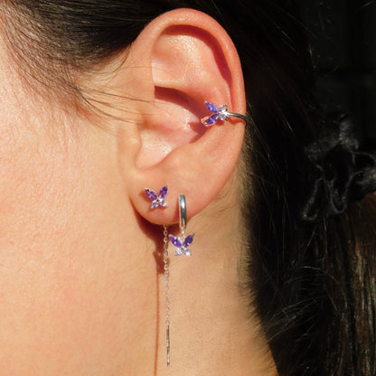 Ear cuff Fairy ORO viola