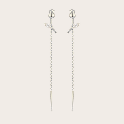 Orecchini Catenina Tulip ARGENTO