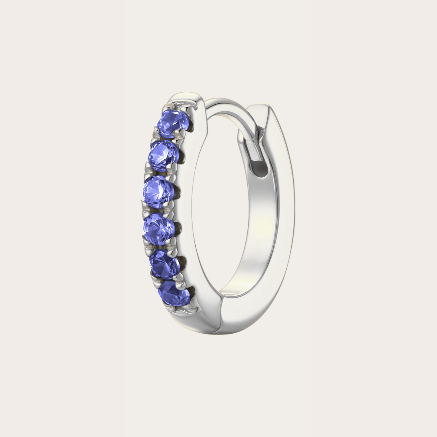 Hoops Infinity ARGENTO tanzanite