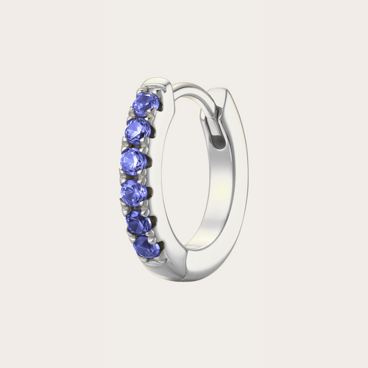 Hoops Infinity ARGENTO tanzanite
