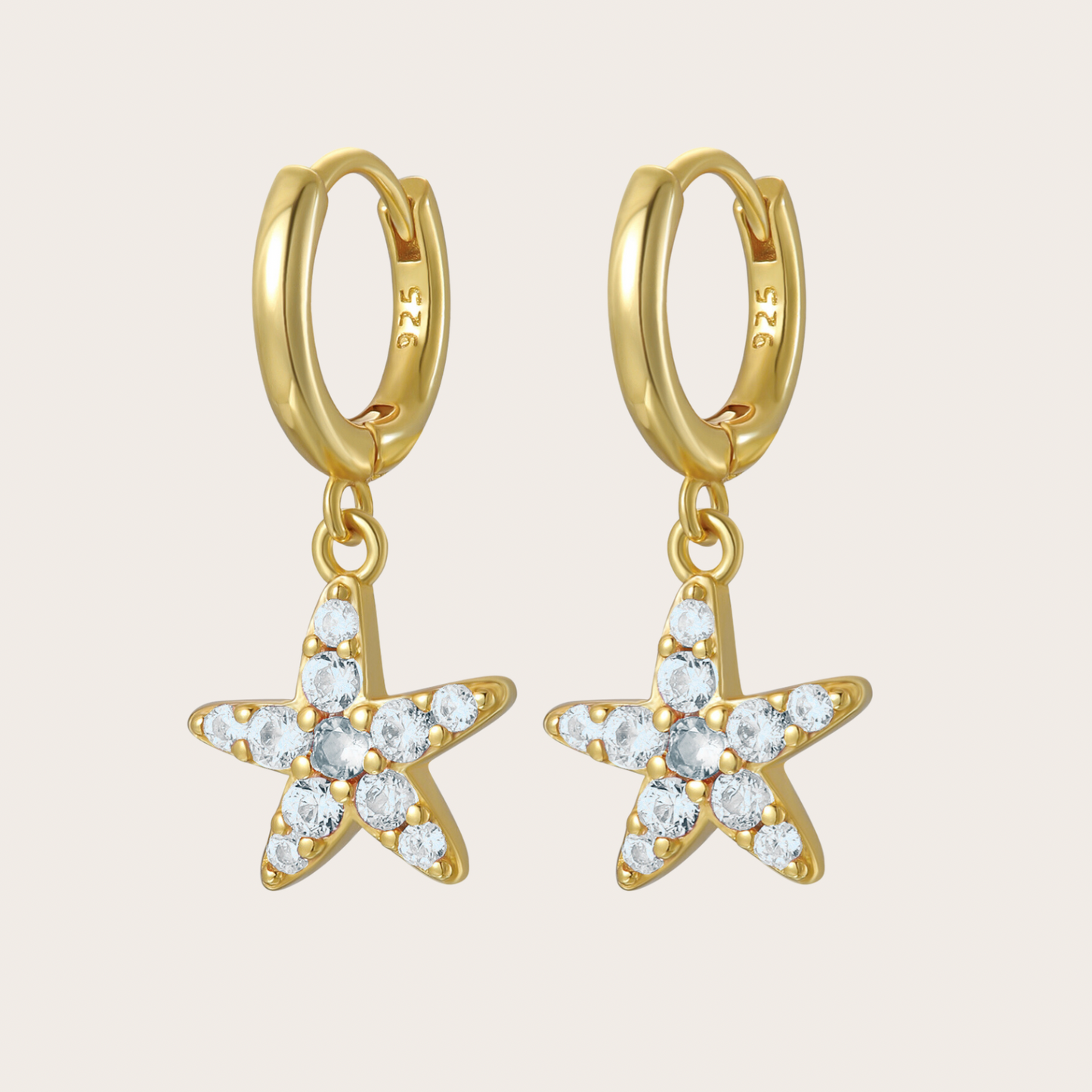 Hoops Wavy Oro Trasparenti