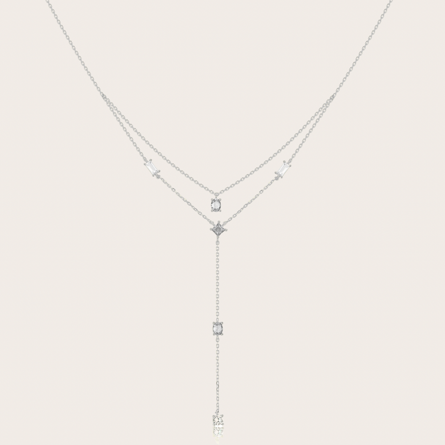 Collana Sparkle cascata ARGENTO trasparente