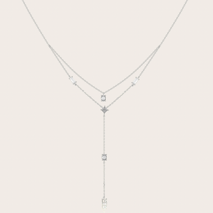 Collana Sparkle cascata ARGENTO trasparente