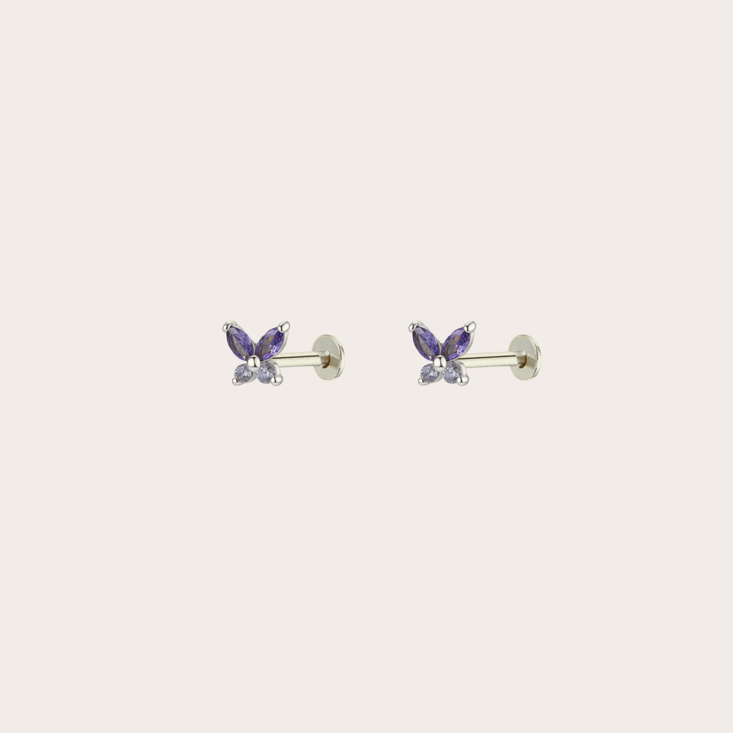 Orecchini Fairy lobo ARGENTO viola