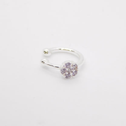 Earcuff Daisy ARGENTO lilla (PREORDINE)