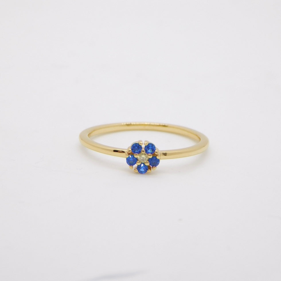 Anello Daisy ORO blu (PREORDINE)