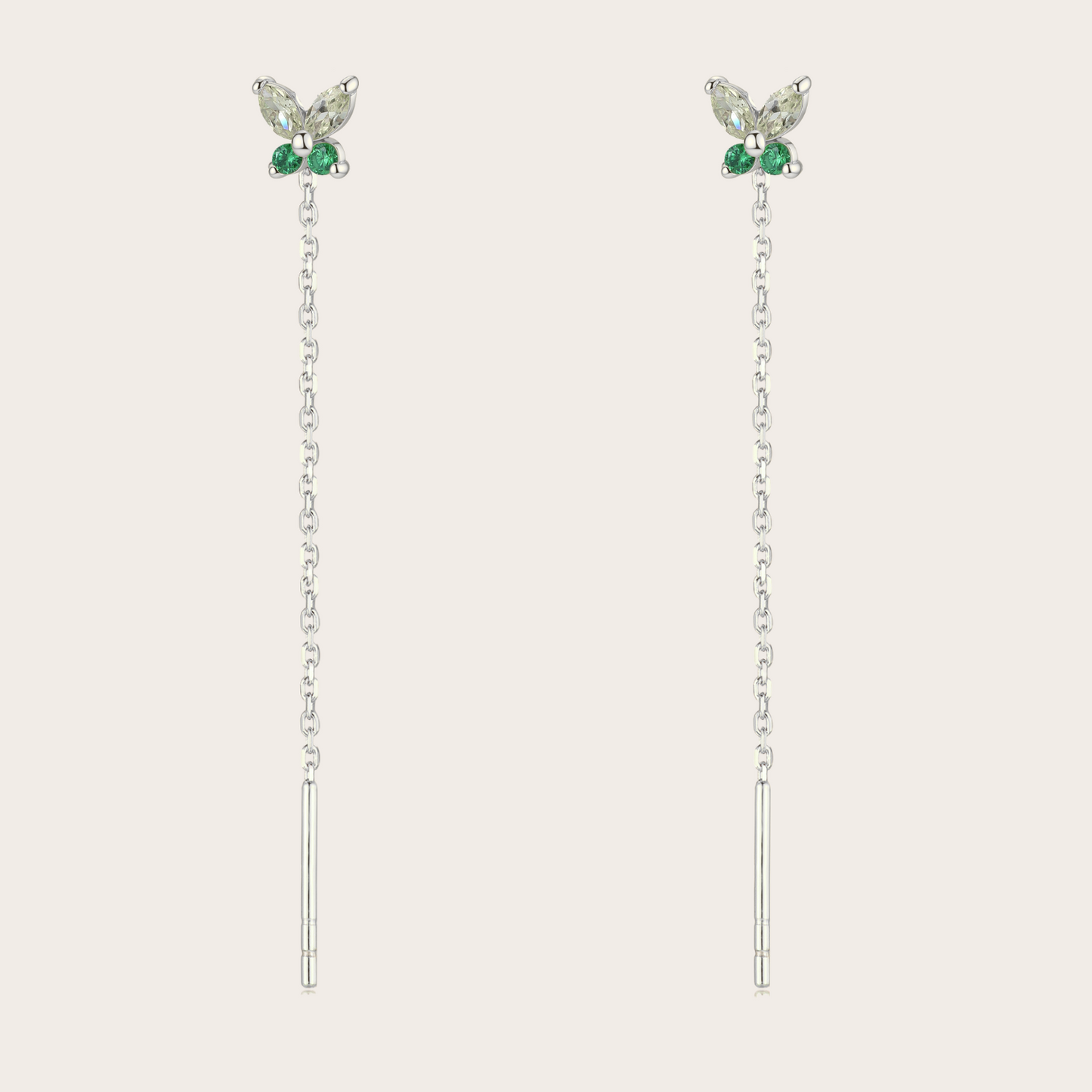 Orecchini Fairy ARGENTO verde