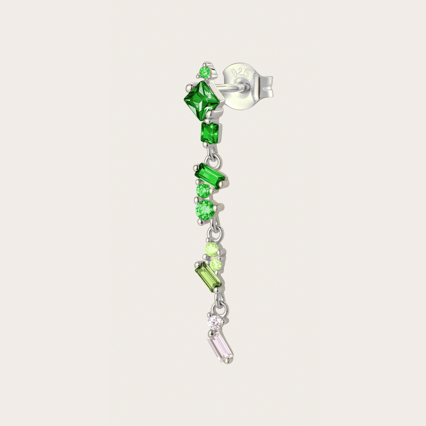 Orecchini Sparkle ARGENTO verde