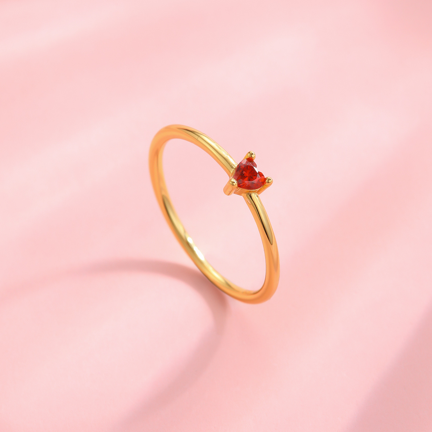 Anello Heartily ARGENTO rosso