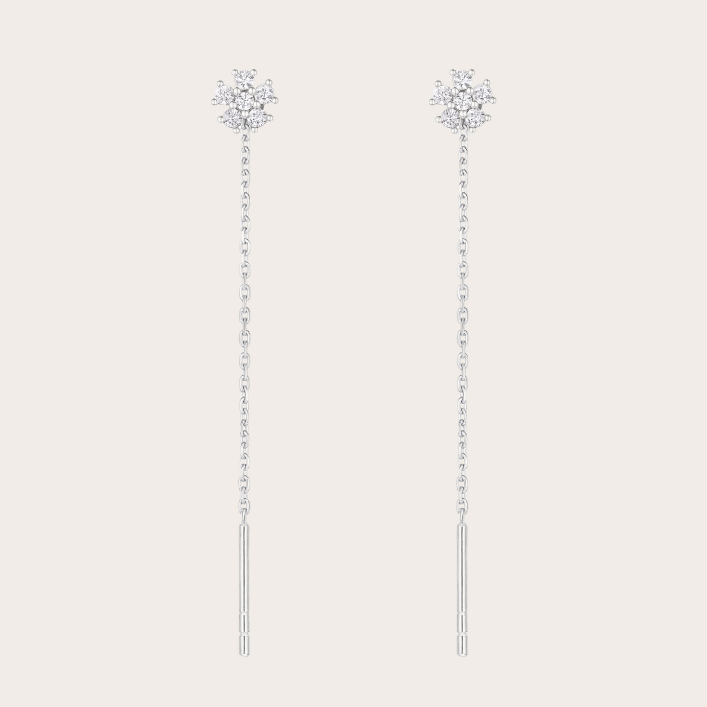 Catenina Daisy ARGENTO Trasparente