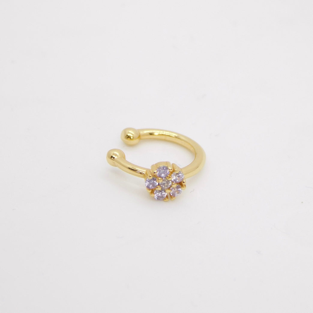 Earcuff Daisy ORO lilla