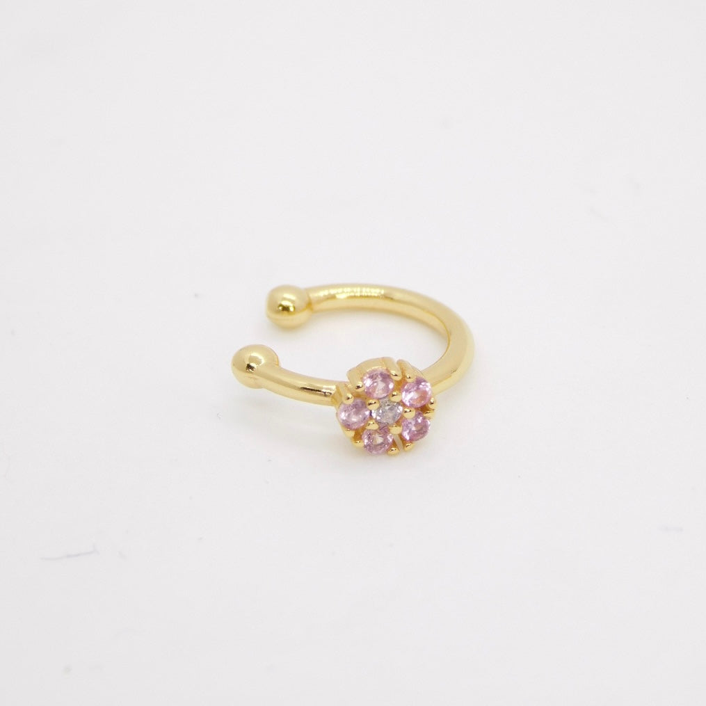 Earcuff Daisy ORO rosa