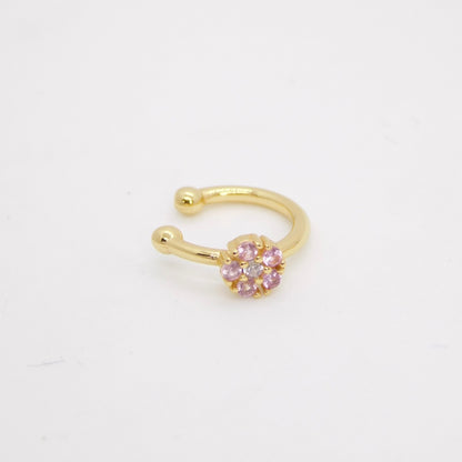 Earcuff Daisy ORO rosa