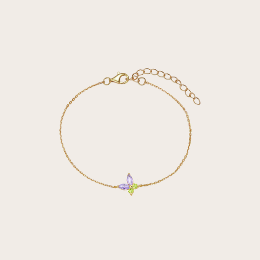Bracciale Fairy ORO lilla e verde mela