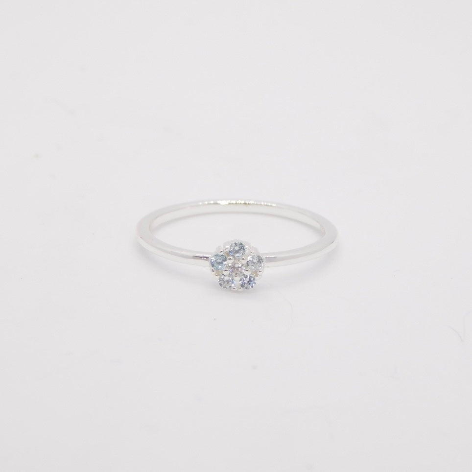 Anello Daisy ARGENTO azzurro (PREORDINE)