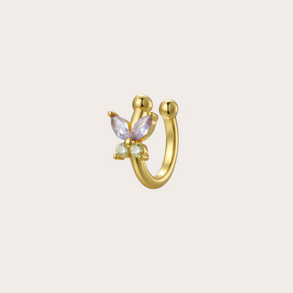 Ear cuff Fairy ORO lilla e verde mela