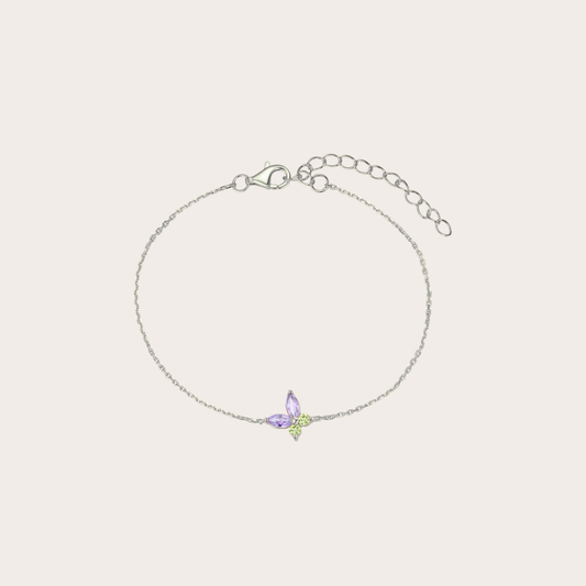 Bracciale Fairy ARGENTO lilla e verde mela