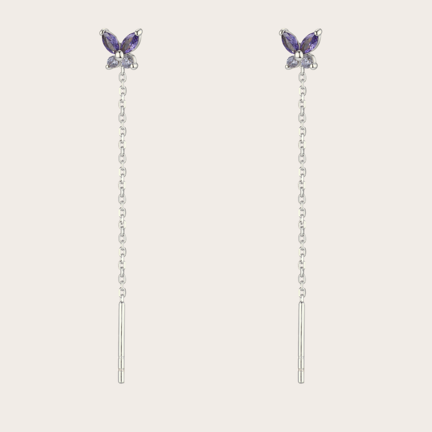 Orecchini Catenina Fairy ARGENTO viola