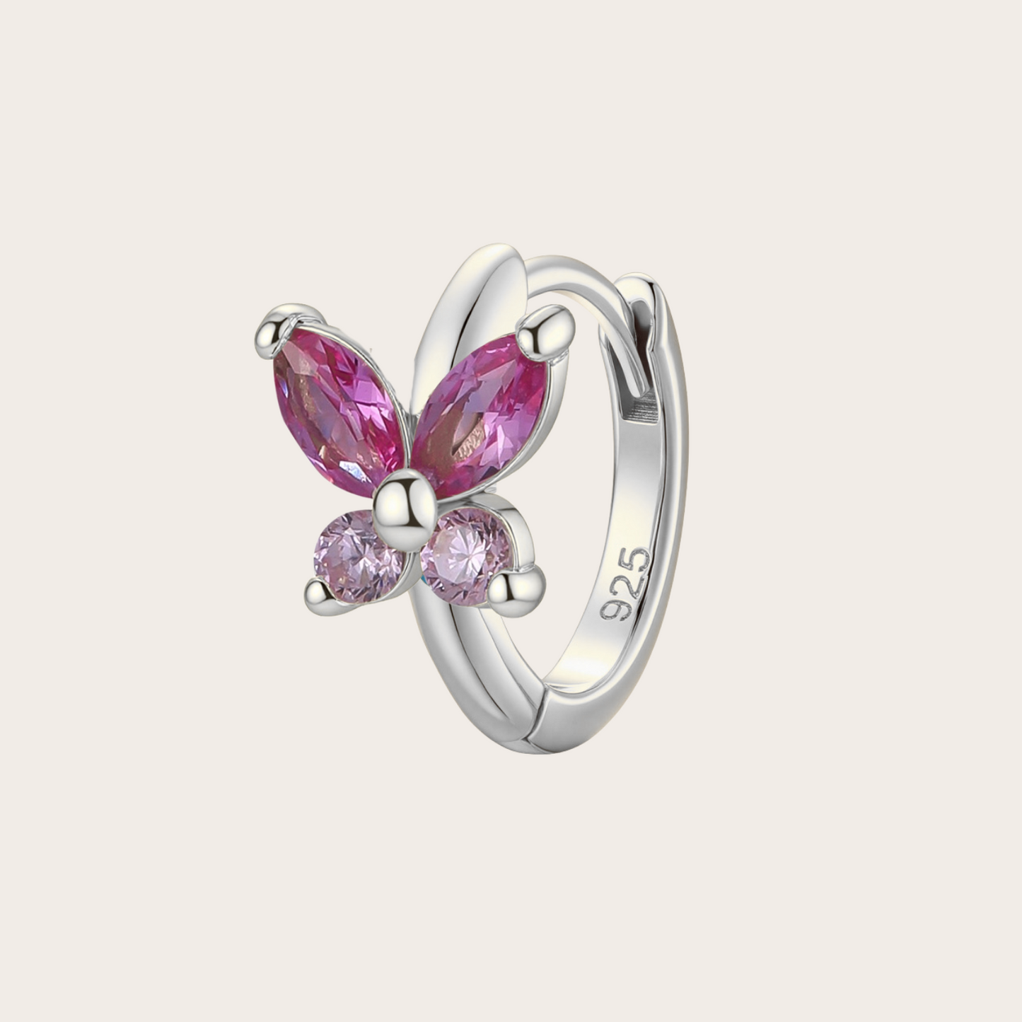 Orecchini a Cerchio Fairy ARGENTO fucsia