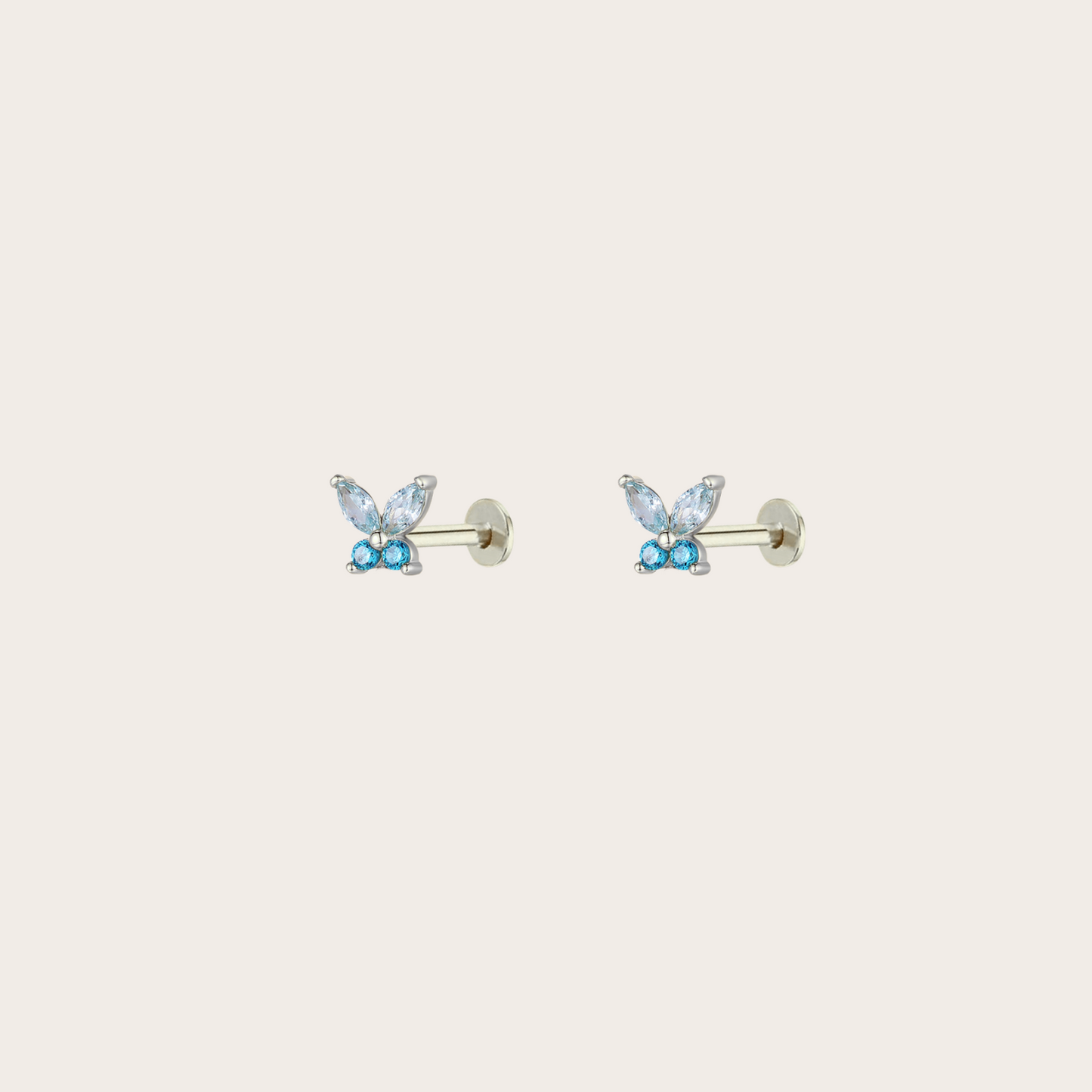 Orecchini Fairy lobo ARGENTO azzurro