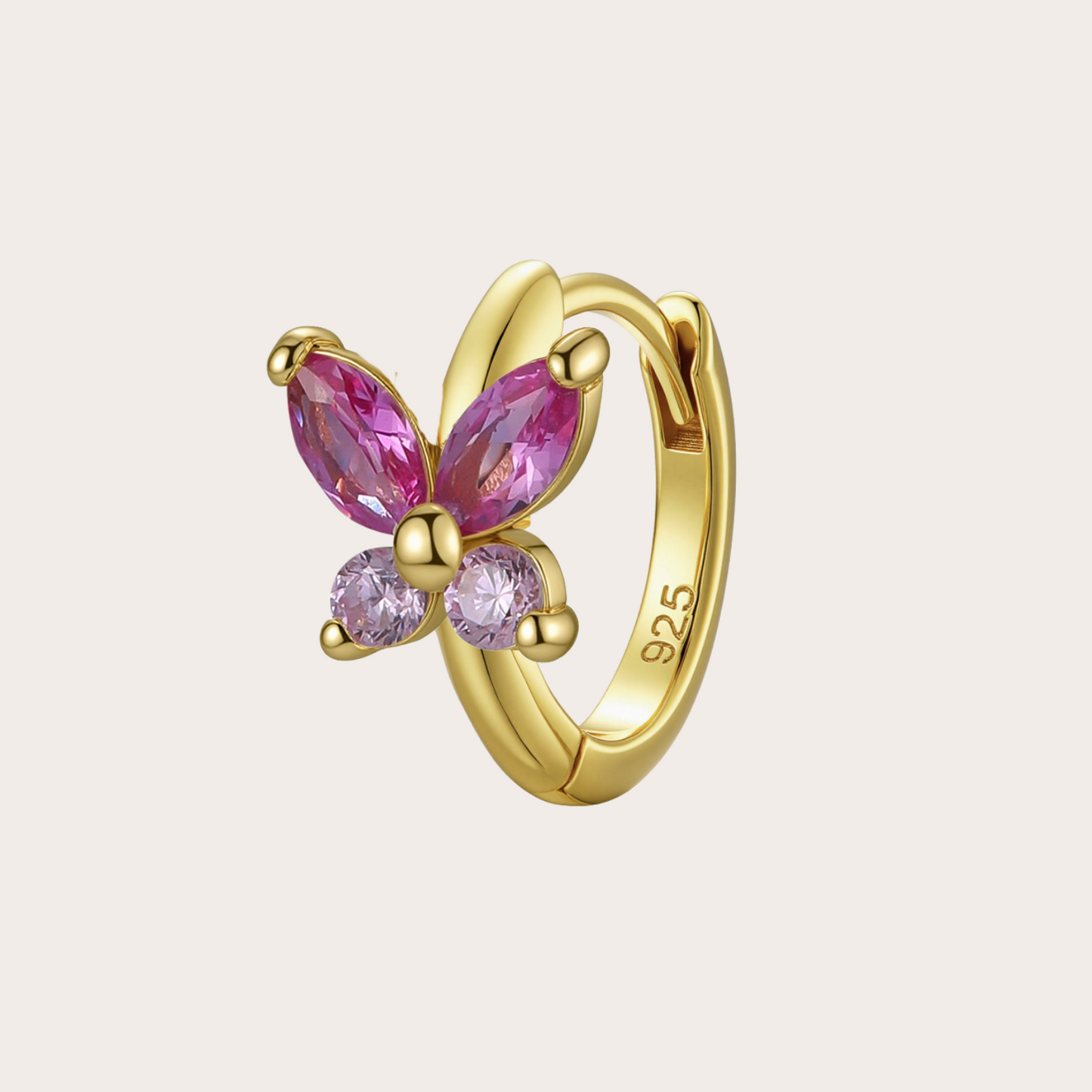 Orecchini a Cerchio Fairy ORO fucsia