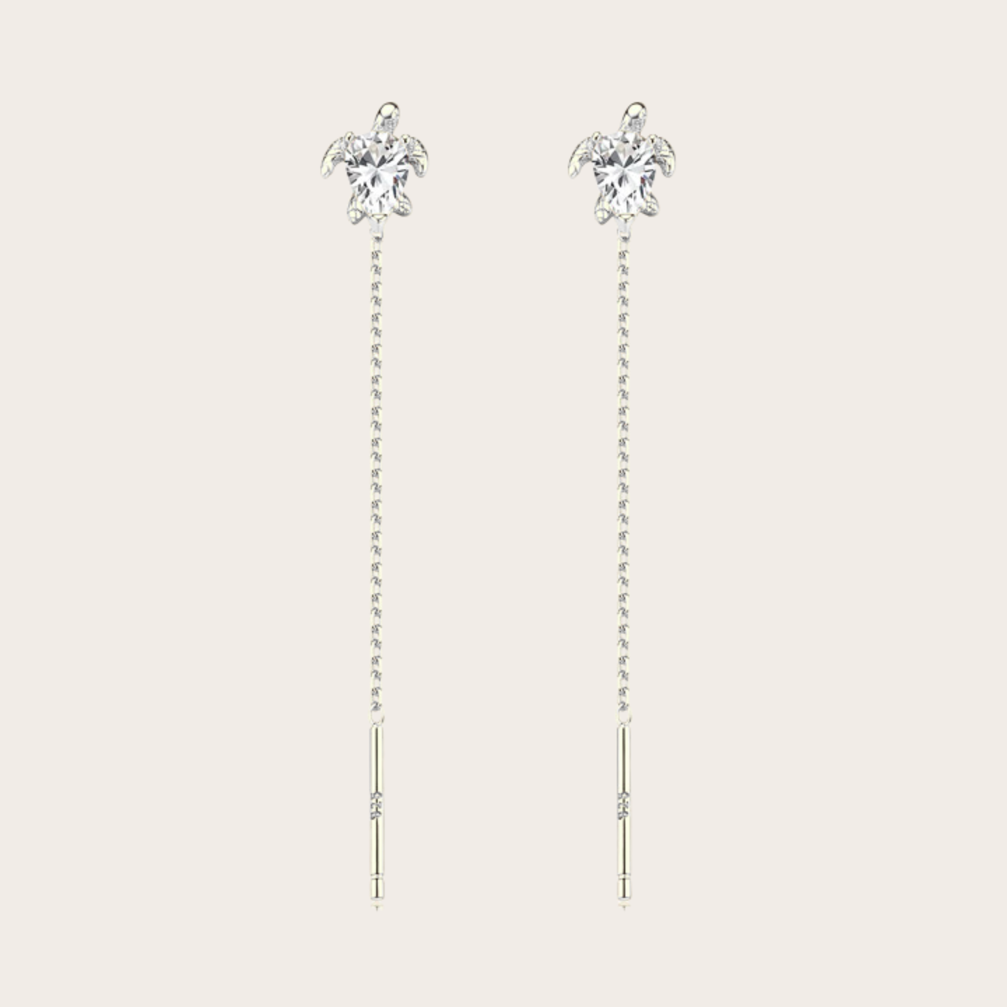 Orecchini catenina Turtle ARGENTO