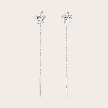 Orecchini catenina Turtle ARGENTO