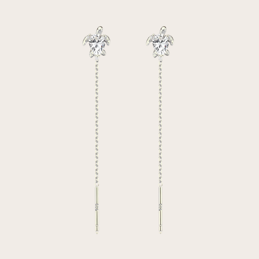 Orecchini catenina Turtle ARGENTO