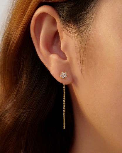 Catenina Daisy ARGENTO blu pastello