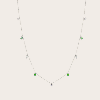 Collana Sparkle ARGENTO Verde