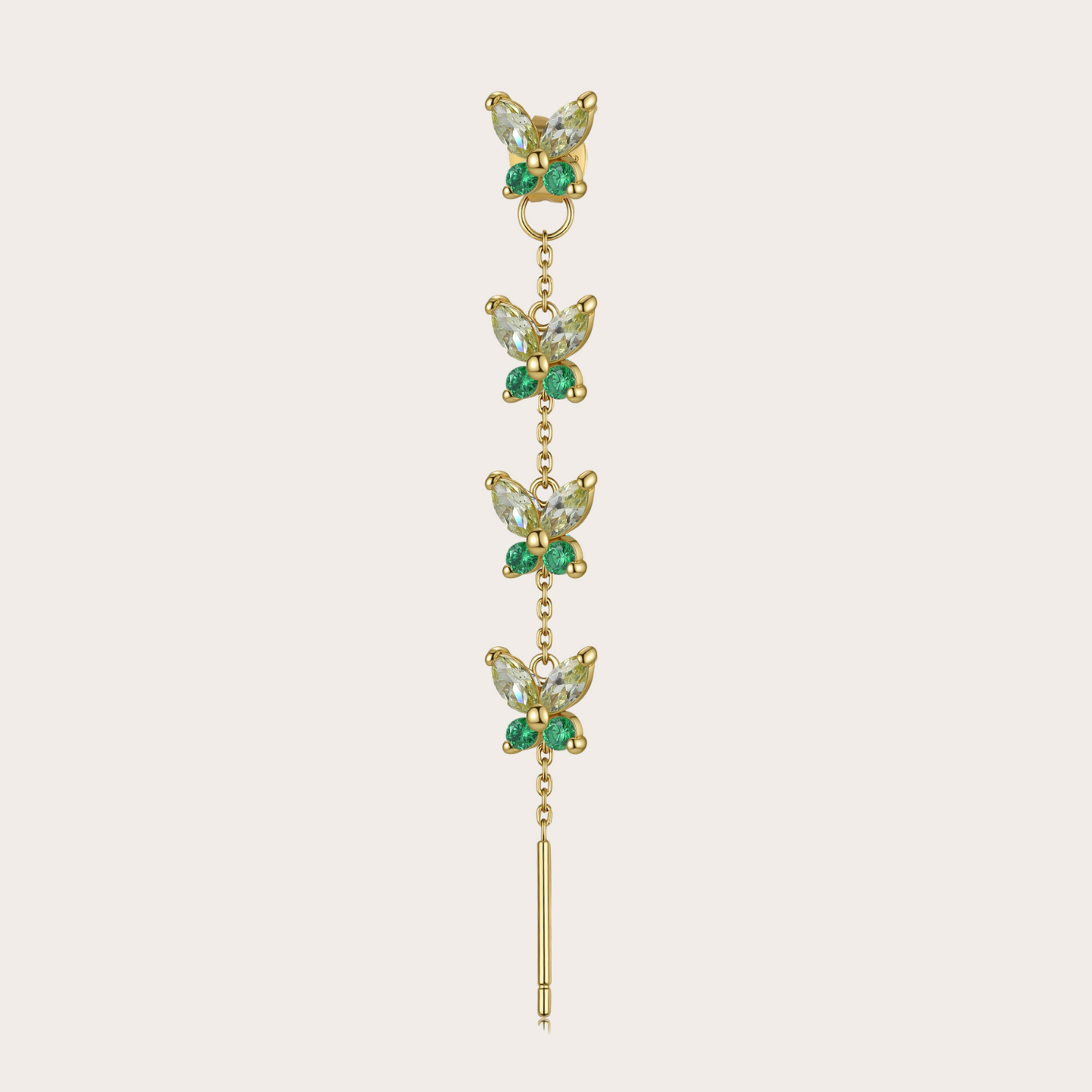 Orecchini Cascata Fairy ORO verde