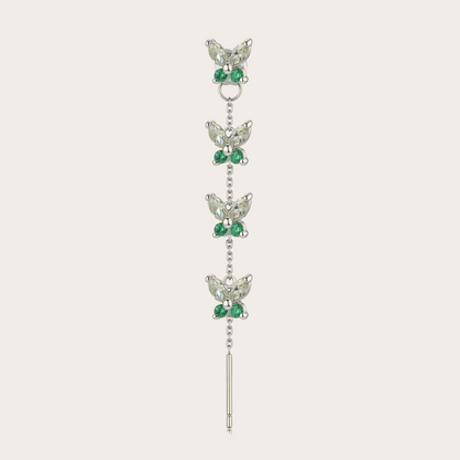 Orecchini Cascata Fairy ARGENTO verde