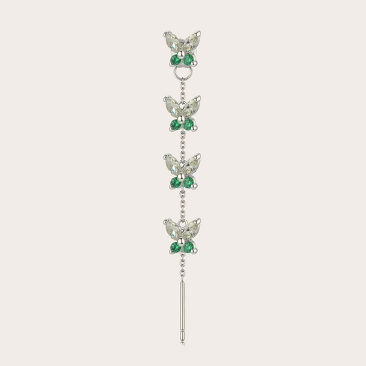 Orecchini Cascata Fairy ARGENTO verde