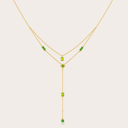 Collana Sparkle cascata ORO verde